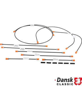 Brake line kit, 1 circuit brake system (not for models with brake booster). With 9 lines for 1 vehicle