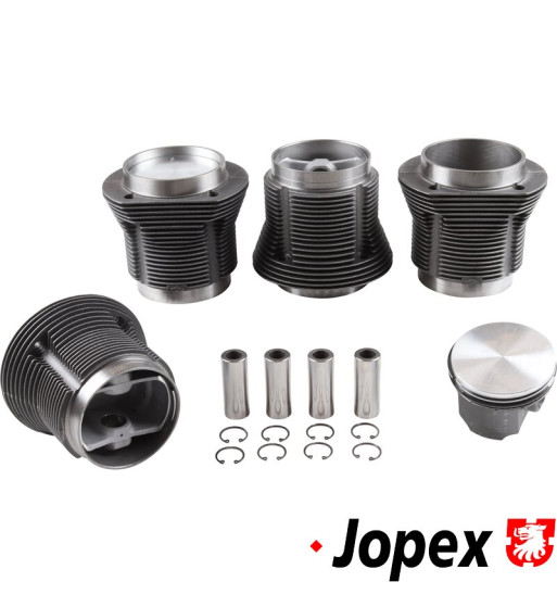 Big bore piston and cylinder set, casted, bore 90.5 mm, stroke 82.0 mm, upper 98 mm, lower 96 mm, CLASSIC Big bore piston and cylinder set, casted, bore 90.5 mm, stroke 82.0 mm, upper 98 mm, lower 96 mm, CLASSIC