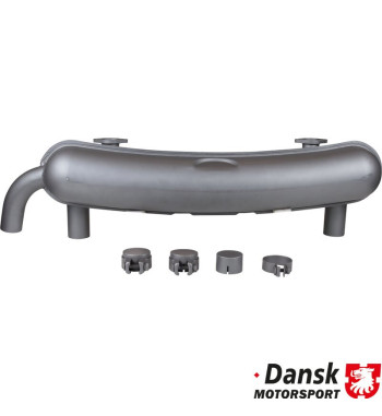 Exhaust rear, RSR street/racing, with one Ø60 mm OE tail pipe or two Ø63.5 mm racing tail pipes. With bolt on inlet flanges