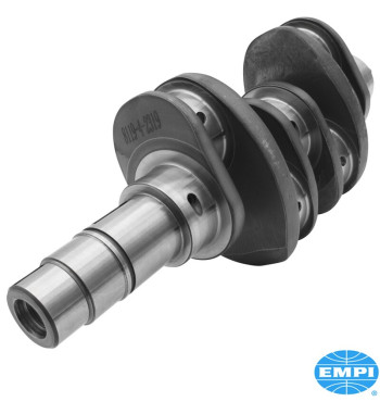69 mm standard crankshaft, forged 4140 chromoly, micro-polished, nitrided and balanced. Uses standard main and rod bearings