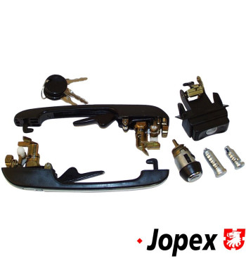 Lock kit, complete, consisting of: Door handles front, trunk lock, ignition lock and gas tank lock with keys