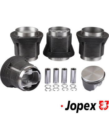 Big bore piston and cylinder set, casted, bore 92.0 mm, stroke 82.0 mm, upper 98 mm, lower 96 mm, CLASSIC
