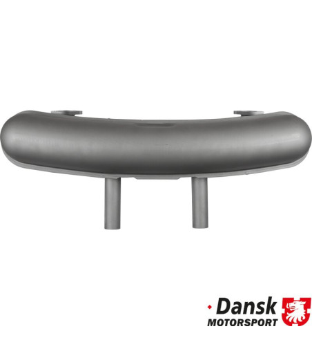 Exhaust rear, Sport, with two Ø50 mm tail pipes. Made of steel with grey heat resistant paint