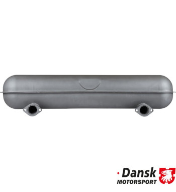 Exhaust rear, Sport, with two Ø50 mm tail pipes. Made of steel with grey heat resistant paint