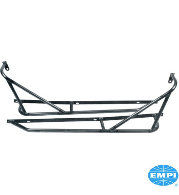 High mount Baja side bar set, 3/4 tube, raw, 2 pieces. Replaces running boards and offers side protection