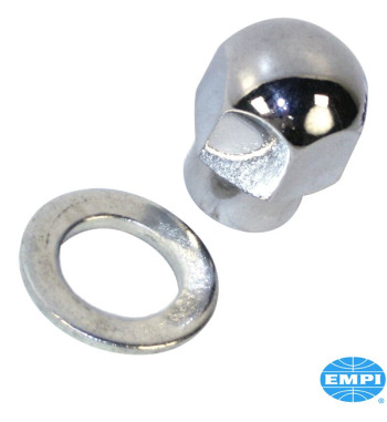 Nut and washer set for Billet style alternator pulley, special. Fits Empi No. 16-9706-0, 16-9707-0, 18-1080-0 and 18-1081-0