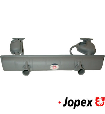 Exhaust rear with connecting hole for EGR (for US models). Made of steel with grey paint With TÜV/EEC approval