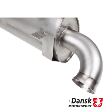 Exhaust rear, Sport, with two GT3 Ø70 mm center tail pipes. Made of stainless steel, tail pipes of polished stainless steel