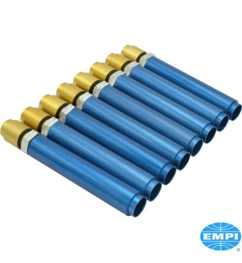 Push rod tube set without seals, adjustable, 8 pieces. Made of aluminium. Can be installed without removing the cylinder head
