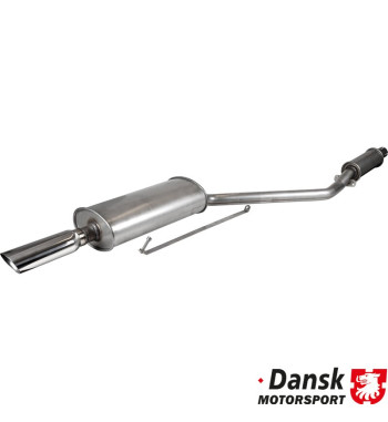 Exhaust rear, OE style, with oval 93x70 mm tail pipe. Made of stainless steel, polished tail pipe