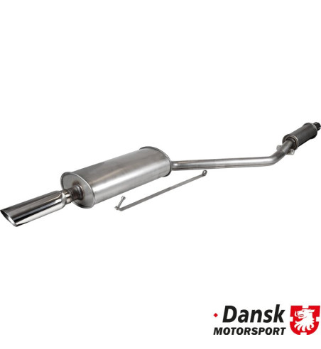 Exhaust rear, OE style, with oval 93x70 mm tail pipe. Made of stainless steel, polished tail pipe