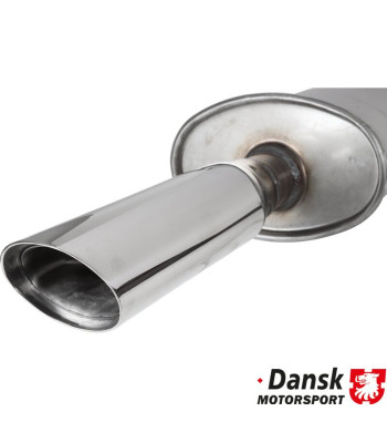 Exhaust rear, OE style, with oval 93x70 mm tail pipe. Made of stainless steel, polished tail pipe
