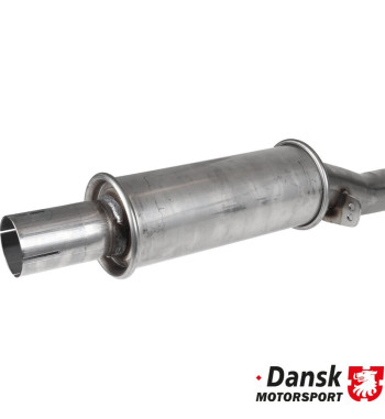 Exhaust rear, OE style, with oval 93x70 mm tail pipe. Made of stainless steel, polished tail pipe