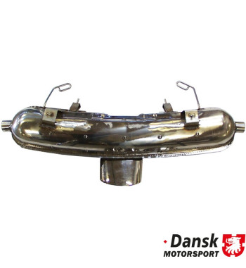 Exhaust rear, Sport, with one 155x83 mm oval tailpipe. Made of stainless steel. With TÜV/EEC approval for 2.5 L engine