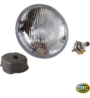 Headlight conversion with sealed beam, 7 round (178 mm), H4, with E-mark. Including 12 V, 60 W H4 bulb