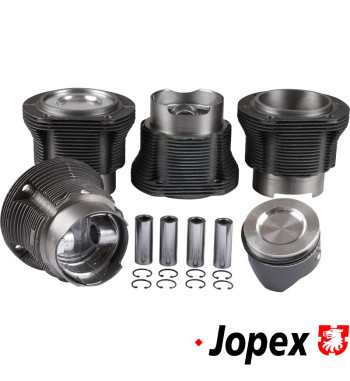 Big bore piston and cylinder set, casted, dished, bore 94.0 mm, stroke 71.0 mm, upper 105 mm, lower 100 mm, CLASSIC