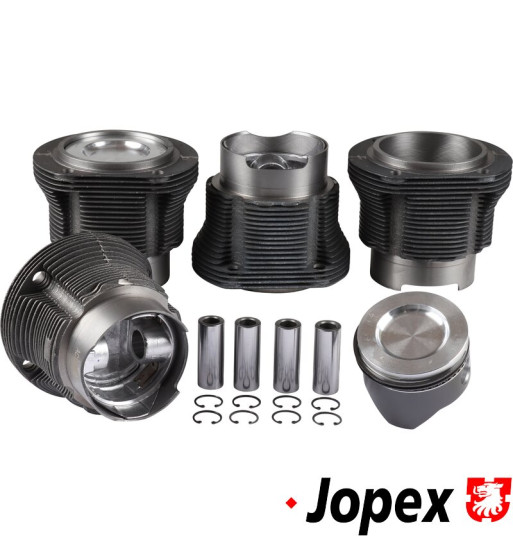 Big bore piston and cylinder set, casted, dished, bore 94.0 mm, stroke 71.0 mm, upper 105 mm, lower 100 mm, CLASSIC Big bore piston and cylinder set, casted, dished, bore 94.0 mm, stroke 71.0 mm, upper 105 mm, lower 100 mm, CLASSIC