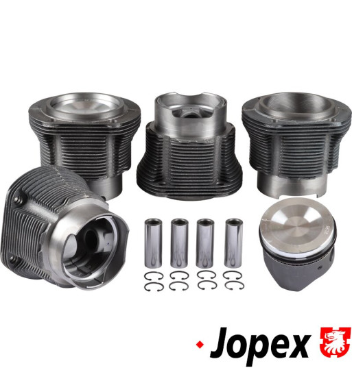 Piston and cylinder set, bore 93.0 mm, stroke 66.0 mm, upper 105 mm, lower 100 mm, low compression Piston and cylinder set, bore 93.0 mm, stroke 66.0 mm, upper 105 mm, lower 100 mm, low compression