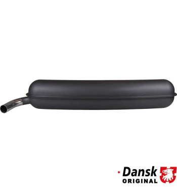 Exhaust rear, with one polished Ø48 mm stainless steel tail pipe. Made of steel with grey heat resistant paint