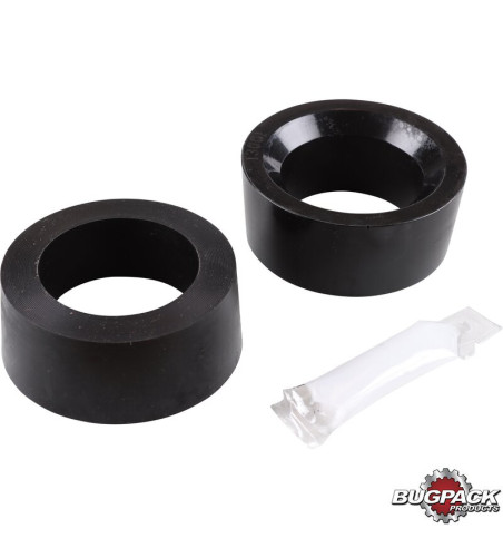 Bushing set for spring plate, smooth, urethane, black, inner diameter, 1 7/8, small outer diameter, 2 pieces