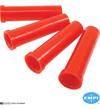 Bushing set for front axle beam, inner and outer, urethane, for link pin with Micarta bushings, red, 4 pieces