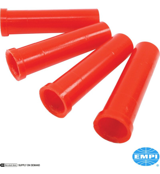 Bushing set for front axle beam, inner and outer, urethane, for link pin with Micarta bushings, red, 4 pieces Bushing set for front axle beam, inner and outer, urethane, for link pin with Micarta bushings, red, 4 pieces