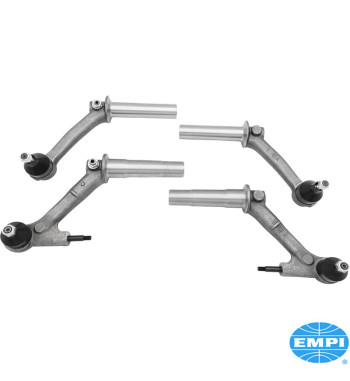 Torsion arm set with ball joints, front, upper and lower, left/right. Made of forged alloy steel