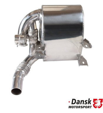 Exhaust set rear, Sport, Super Sound with adjustable sound valves. Made of polished stainless steel