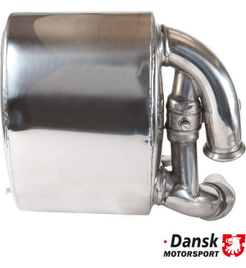 Exhaust set rear, Sport, Super Sound with adjustable sound valves. Made of polished stainless steel