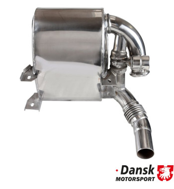 Exhaust set rear, Sport, Super Sound with adjustable sound valves. Made of polished stainless steel