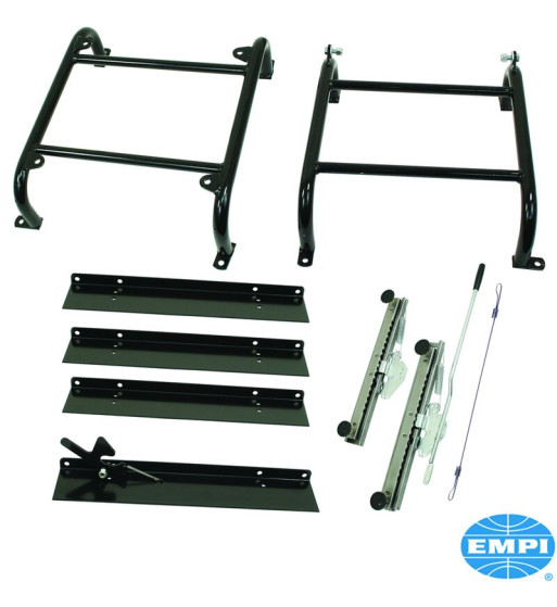 Seat mounting kit with sliders and tilt function. Can be raised approx. 6 from the floor surface Seat mounting kit with sliders and tilt function. Can be raised approx. 6 from the floor surface