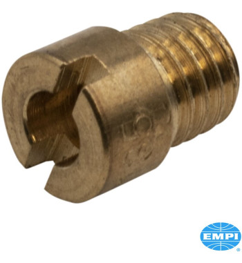 Main jet for carburettor, size 1.1. For EPC 32/36, 32/36 DGV, EPC 32/36F, 32/36 DFV, EPC 38E, 38 DGS, EPC 34 and 34 ICT