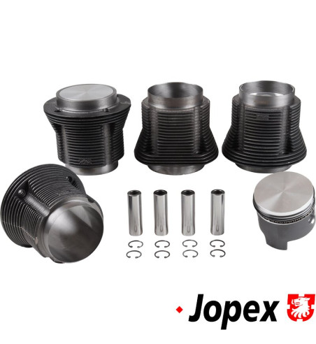 Thick piston and cylinder set (+0.5 mm), cast, bore 88.0 mm, stroke 69.0 mm. Fits 85.5 case, 90.5/92 mm head
