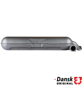 Exhaust rear, with one Ø60 mm tail pipe and chrome tip. Made of steel with grey heat resistant paint. With TÜV/EEC approval