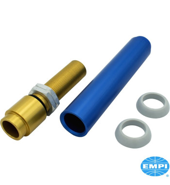 Push rod tube with seals, adjustable. Made of aluminium. Can be installed without removing the cylinder head