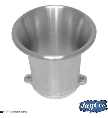 Velocity stack, Billet style aluminium, silver anodized, 3 1/4. Fits Weber IDA and Empi EPC carburettors
