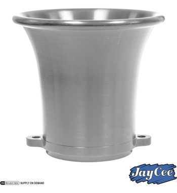 Velocity stack, Billet style aluminium, silver anodized, 3 1/4. Fits Weber IDA and Empi EPC carburettors