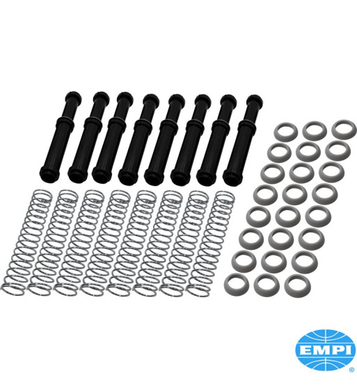 Push rod tube set with seals, self-adjusting, 8 pieces. Made of nylon. Can be installed without removing cylinder head Push rod tube set with seals, self-adjusting, 8 pieces. Made of nylon. Can be installed without removing cylinder head