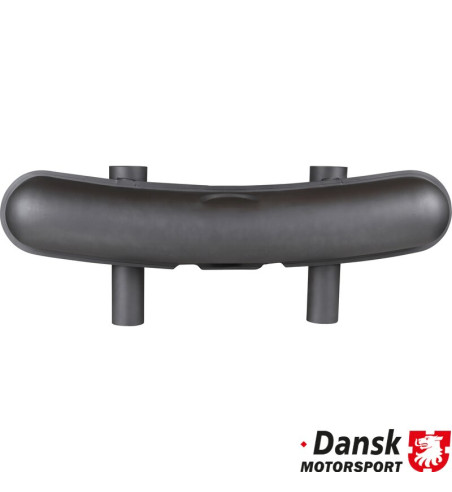 Exhaust rear, Racing, with two Ø70 mm tail pipes. Made of steel with grey heat resistant paint. Not approved for street use