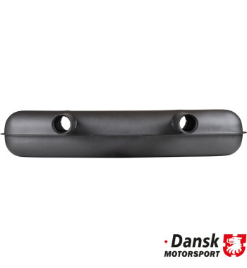 Exhaust rear, Racing, with two Ø70 mm tail pipes. Made of steel with grey heat resistant paint. Not approved for street use