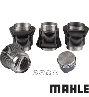 Big bore piston and cylinder set, forged, bore 87.0 mm, stroke 69.0 mm, upper 94 mm, lower 90 mm, MAHLE