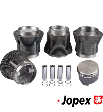 Big bore piston and cylinder set, casted, bore 90.5 mm, stroke 69.0 mm, upper 98 mm, lower 96 mm, CLASSIC