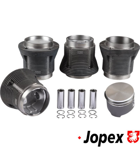 Big bore piston and cylinder set, casted, bore 90.5 mm, stroke 69.0 mm, upper 98 mm, lower 96 mm, CLASSIC
