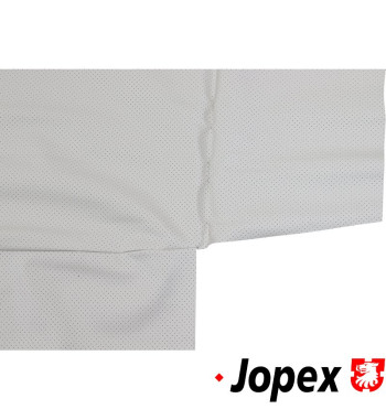 Roof inner liner set, vinyl, white, perforated. Comes complete with door post covers. Not for use on cars with sunroof