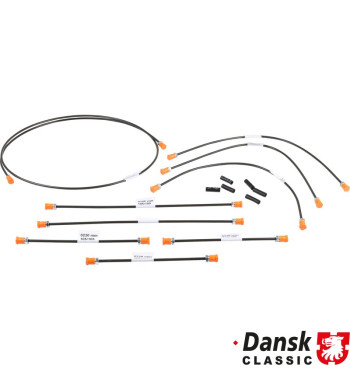 Brake line kit, 1 circuit brake system (not for models with brake booster). With 9 lines for 1 vehicle