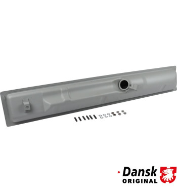 Exhaust rear, OE style, without tail pipe. Tail pipe in left side. Made of steel with heat resistant grey paint
