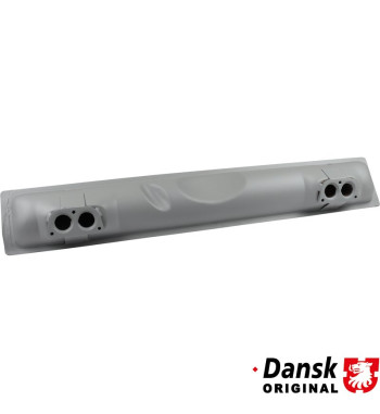 Exhaust rear, OE style, without tail pipe. Tail pipe in left side. Made of steel with heat resistant grey paint