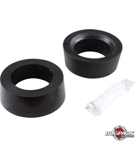 Bushing set for spring plate, smooth, urethane, black, inner diameter, 1 7/8, large outer diameter, 2 pieces