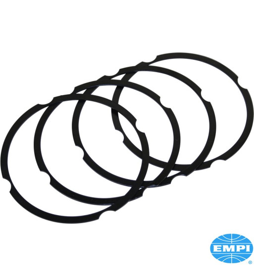Cylinder shim set, 94 mm, 0.25 mm thickness, 4 pieces. For adjusting deck height without machining the pistons Cylinder shim set, 94 mm, 0.25 mm thickness, 4 pieces. For adjusting deck height without machining the pistons