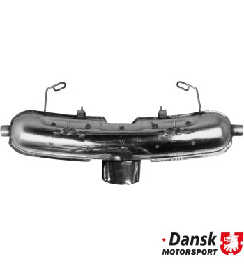 Exhaust rear, Sport, with one 155x83 mm oval tailpipe. Made of stainless steel. With TÜV/EEC approval